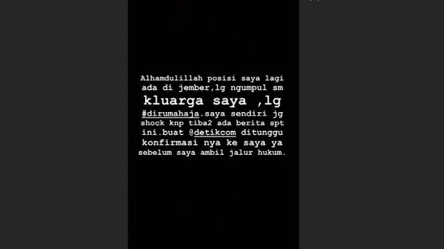 Klarifikasi Riza Shahab.