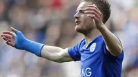 Striker Leicester City Jamie Vardy. (Liputan6.com/Reuters / Carl Recine Livepic )