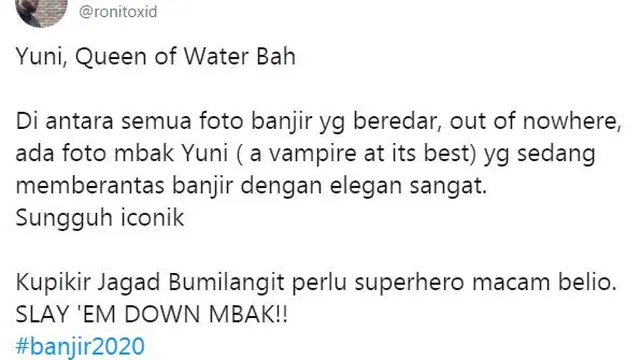 Status teks pemilik akun Twitter @ronitoxid. (Foto: Dok. Twitter)