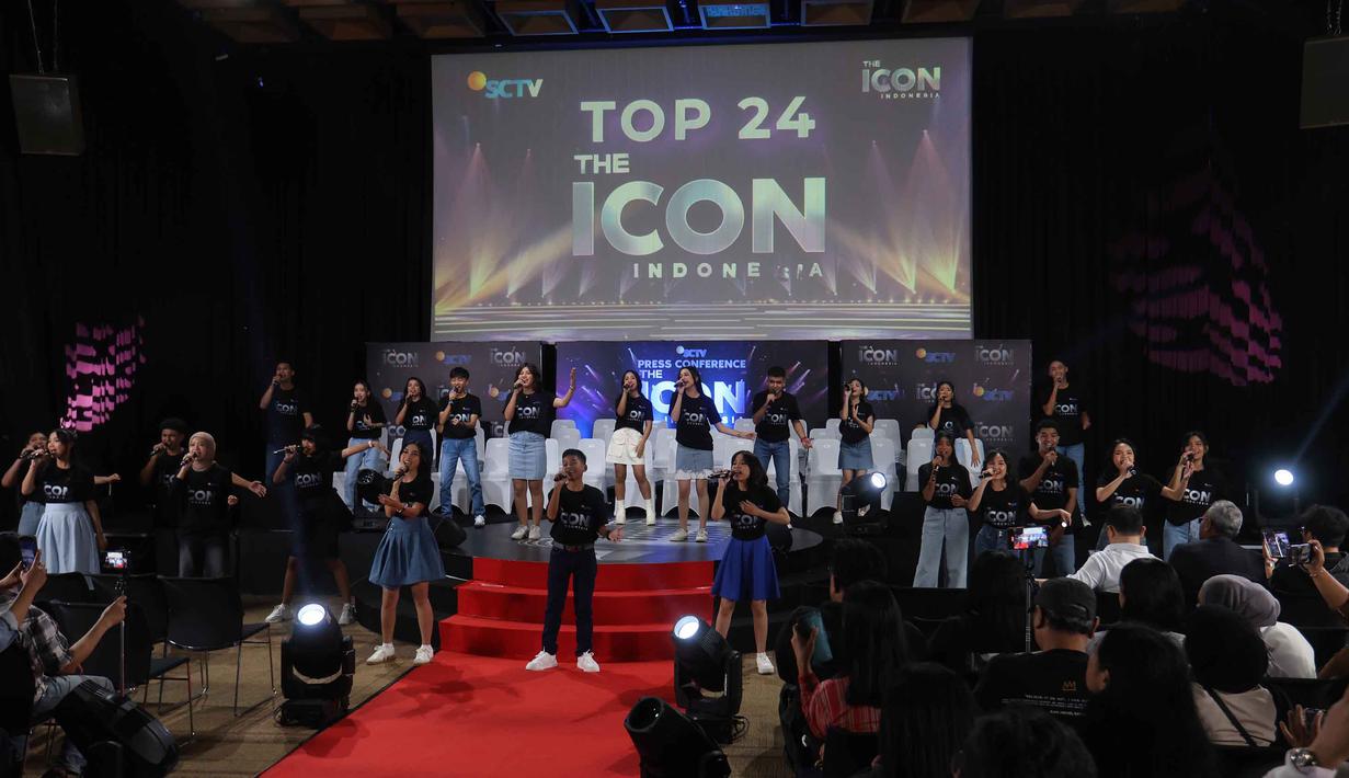 Pemenang kompetisi akan difasilitasi dalam pembuatan karya musik hingga mendapatkan panggung untuk tampil secara reguler di industri musik. Tampak dalam foto, suasana peluncuran ajang pencarian bakat The Icon Indonesia di SCTV Tower, Jakarta, Senin (6/4/2026). (Kapanlagi/Budy Santoso)