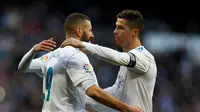 Karim Benzema dan Cristiano Ronaldo (AP Photo/Francisco Seco)