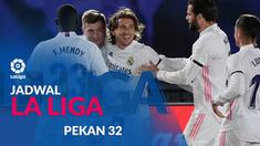 Berita motion grafis jadwal Liga Spanyol pekan ke-32, Real Madrid hadapi Real Betis.