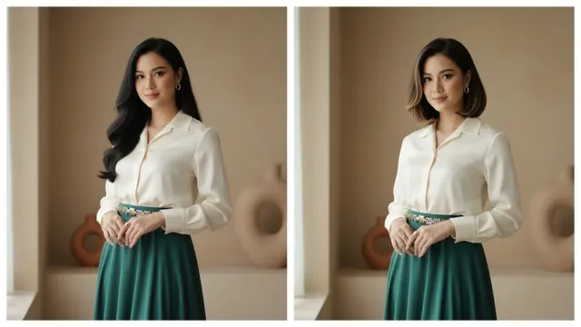 Prompt Gemini AI untuk Coba Gaya Rambut Pendek Wanita