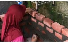 Viral Ibu Hamil Gabut dan Buat Bak Mandi Sendiri, Aksinya Curi Perhatian