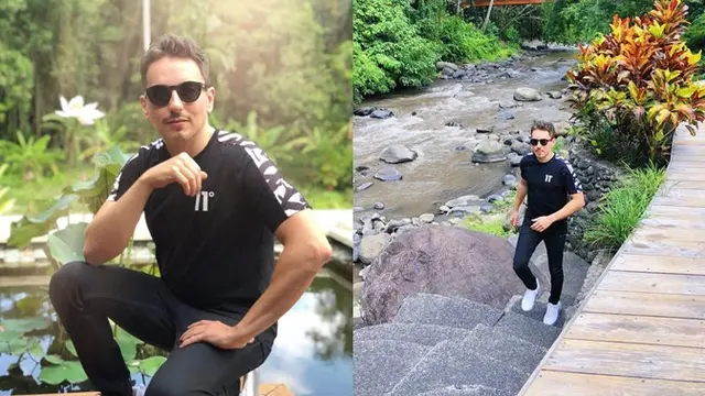 Lorenzo menikmati indahnya alam Ubud, Bali. Ia menyebut pulau seribu pura ini adalah tempat yang menakjubkan.
