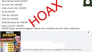 Cek Fakta: Hoaks Link Pendaftaran Bansos Ibu Hamil hingga Disabilitas Berat