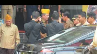 Presiden Susilo Yudhoyono dan Jokowi hadiri peringatan Hari Veteran Nasional 2014 (Liputan6.com/Herman Zakharia)