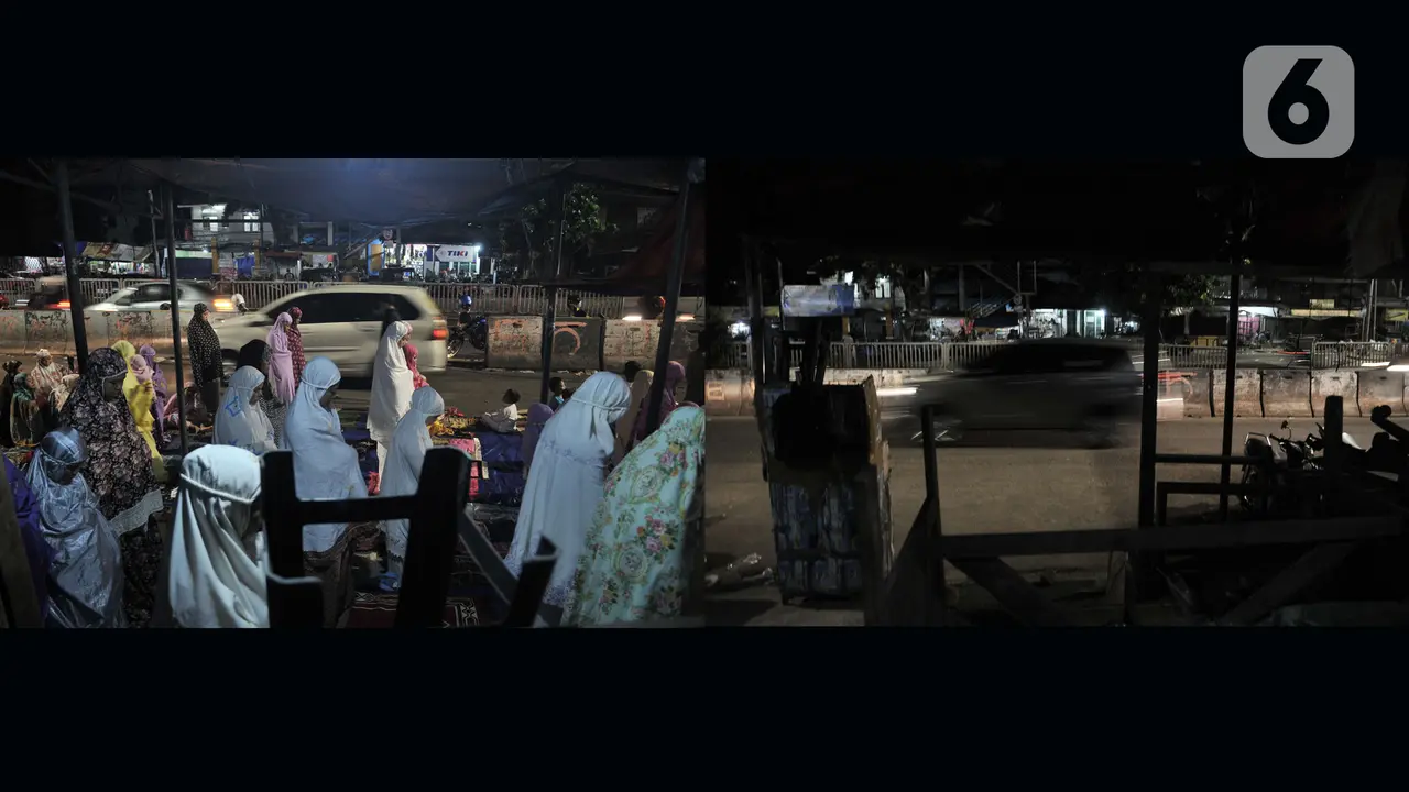 Tarawih Hari Pertama di Pasar Gembrong Sebelum dan Saat Corona