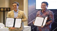 Penandatanganan kesepakatan Electrum, perusahaan patungan GoTo Gojek Tokopedia dan TBS Energi Utama dan PT Pertamina New and Renewable Energy (Pertamina NRE) pada Sabtu, 12 November 2022 (Foto:Istimewa)