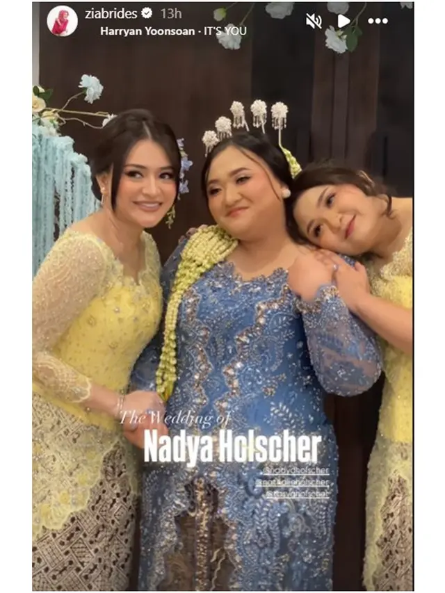 6 Potret Nathalie Holscher di Pernikahan Sang Adik, Memukau Pakai Kebaya Kuning