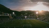 Pemandangan sunset di markas Como 1907, Stadion Giuseppe Sinigaglia. (Dok X @Como_1907)