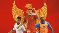 Timnas Indonesia - Fachruddin Aryanto, Evan Dimas, Victor Igbonefo (Bola.com/Adreanus Titus)