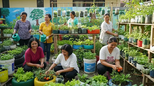 Ide Kebun Sayur untuk Ibu-ibu Komunitas UMKM/Gemini AI