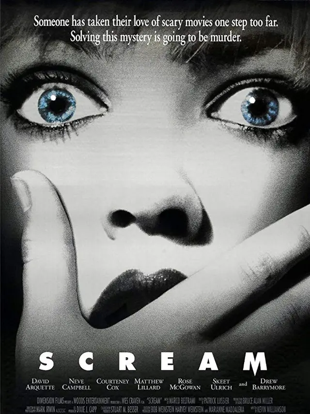Poster film Scream. (Foto: Dok. IMDb/ Dimension Films)