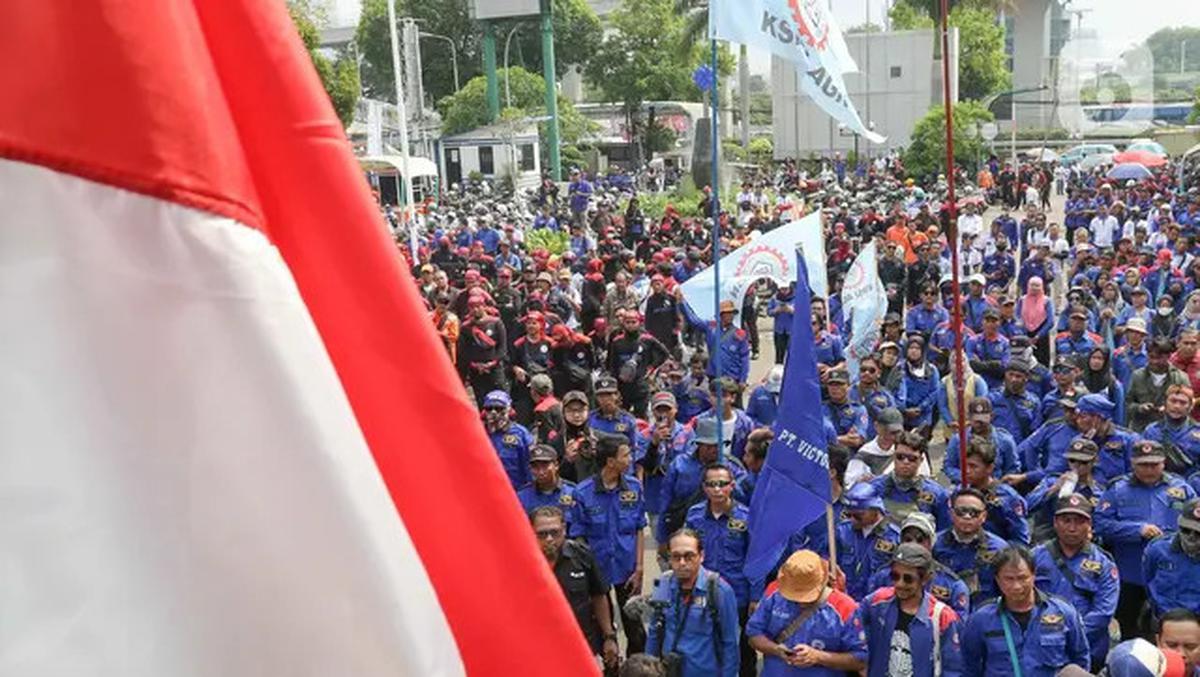 Desak Pengupahan Tak Pakai PP 51/2023, Buruh Berunjuk Rasa di Kemnaker