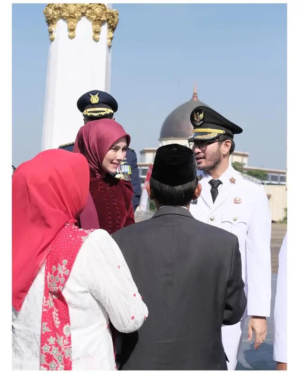 7 Potret Syahnaz Sadiqah di Upacara HUT ke-80 RI, Perdana sebagai Istri Bupati