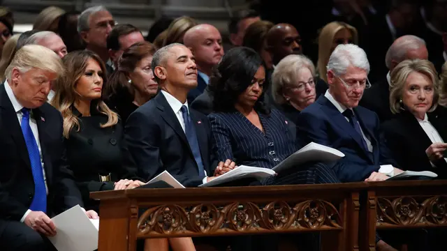 Empat Presiden AS Hadiri Pemakaman George HW Bush