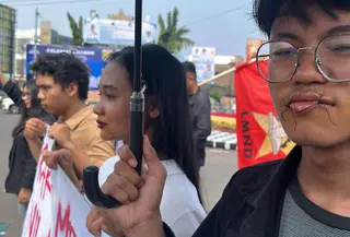 Mahasiswa yang Jahit Mulut Saat Prabowo Datang ke Lampung : Kurangi Arogansi dan Terima Kritik