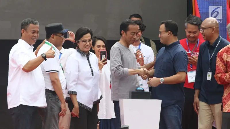 Bersama Anies, Jokowi Resmikan Pengoperasian MRT
