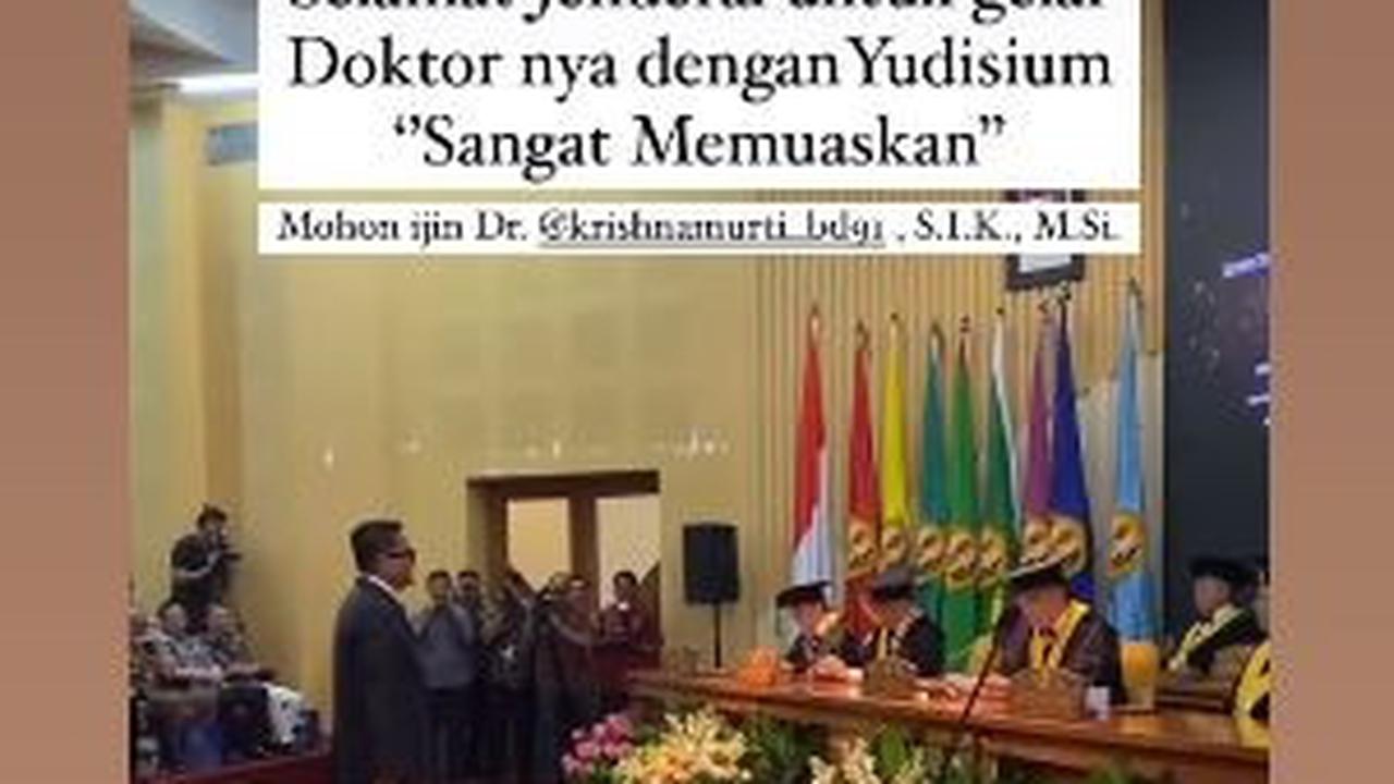 Dalam sejumlah unggahan, terungkap pula jika sang jenderal dapat lulus dengan predikat 'sangat memuaskan'.&nbsp;<br>