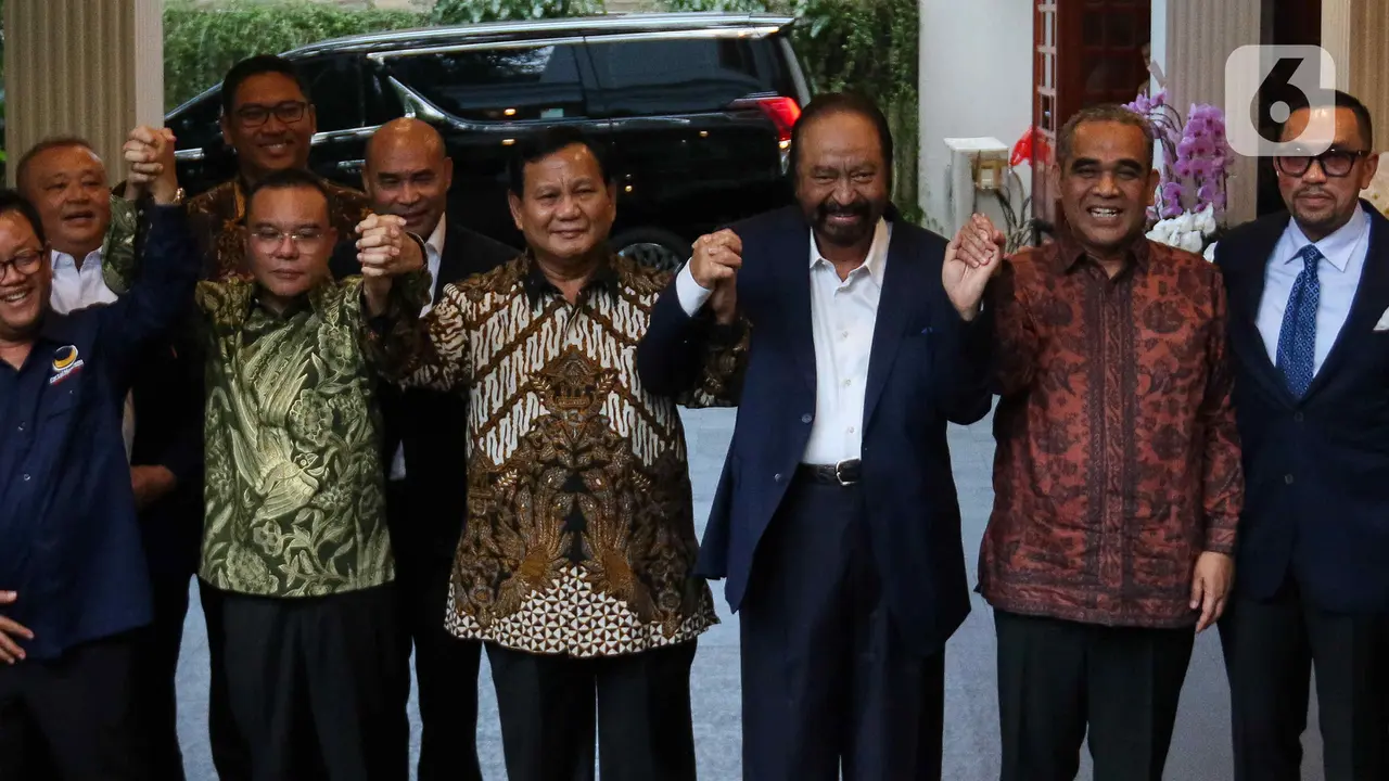 Surya Paloh Sambangi Kediaman Presiden Terpilih Prabowo Subianto