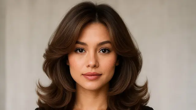 Model Rambut Soft Layer Volume untuk Rambut Tipis/Ilustrasi gambar oleh AI