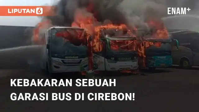 Beredar video kebakaran sebuah garasi bus di sosial media. Diketahui, kejadian tersebut berada di Plered, Kabupaten Cirebon. Rabu (18/10/2023)