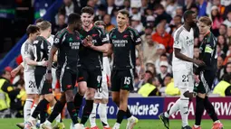 Kemenangan Arsenal ini sekaligus menyingkirkan sang juara bertahan, Real Madrid, dari Liga Champions 2024/2025. (OSCAR DEL POZO/AFP