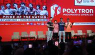 Jumpa pers Indonesia Open 2026 di Hotel Fairmont Jakarta, Senin (1/6/2026). Turnamen bulutangkis Polytron Indonesia Open 2026 (BWF World Tour Super 1000) yang berlangsung di Istora Senayan, Jakarta, pada 2–7 Juni 2026 diikuti total 248 pebulutangkis elite dunia. (Bola.com/M Iqbal Ichsan)