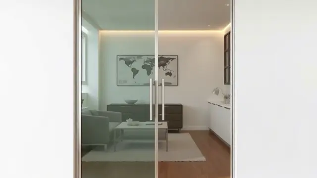 Pintu Sliding Kaca dengan Frame Minimalis