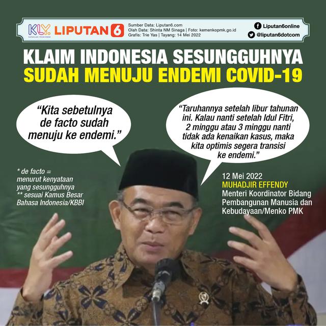 Infografis Klaim Indonesia Sesungguhnya Sudah Menuju Endemi Covid-19