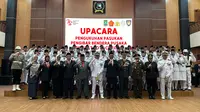 Upacara Pengukuan Pasukan Pengibar Bendera Pusaka Tingkat Kota Cilegon, Banten.