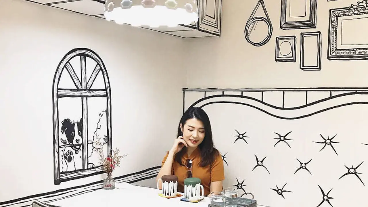 Kafe berkonsep komik (foto: boredpanda/@ynd239.20_cafe)