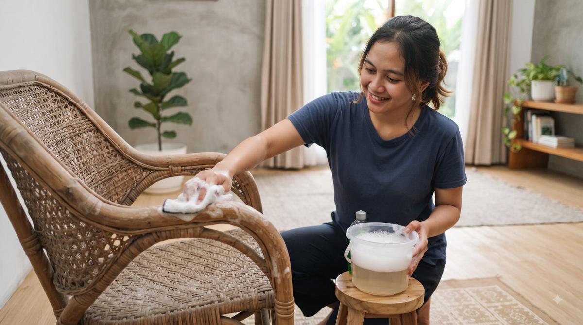 Cara Membersihkan Debu pada Furnitur Rotan