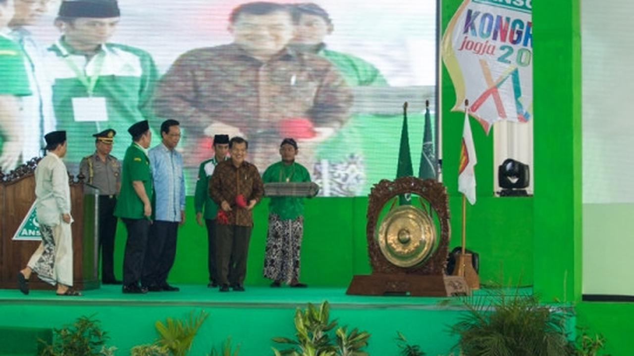 Wapres Jusuf Kalla buka Kongres GP Ansor di Yogyakarta