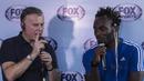 Pakar sepak bola, John Dykes, bersama gelandang Persib Bandung, Michael Essien, menghadiri media talkshow di Artotel, Jakarta,Sabtu (4/11/2017). Acara ini membahas seputar Premier League dan juga sepak bola Indonesia. (Bola.com/Vitalis Yogi Trisna)