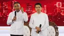 Pasangan calon gubernur dan wakil gubernur DKI Jakarta nomor urut 2, Dharma Pongrekun-Kun Wardana saat menyampaikan visi misi dalam segmen pertama pada debat perdana calon gubernur dan wakil gubernur DKI Jakarta di JIExpo, Kemayoran, Jakarta Pusat, Minggu (6/10/2024). (Liputan6.com/Herman Zakharia)