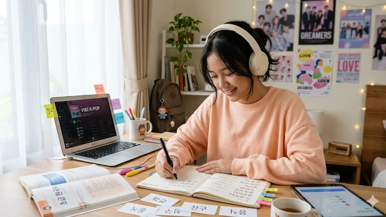 Kebiasaan Sederhana Fans K-Pop untuk Meningkatkan Kemampuan Bahasa Korea