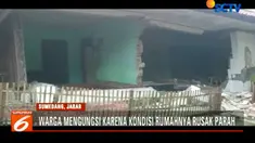 Pergerakan tanah yang terjadi di Sumedang terjadi sejak tiga hari lalu akibat diguyur hujan lebat. Sehingga membuat kontur tanah menjadi labil dan bergeser.