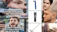 Meme orang usai cukur jenggot dan kumis (Sumber: 1cak.com)