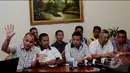 Pendukung Agung Laksono yang tergabung dalam Pimpinan Trikarya Partai Golkar mengadakan jumpa pers (Liputan6.com/Andrian M Tunay)
