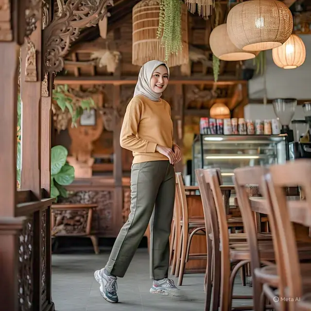 Ide Padanan Celana Lebar Model Kulot & Sweater: Hangat dan Stylish/via Meta AI