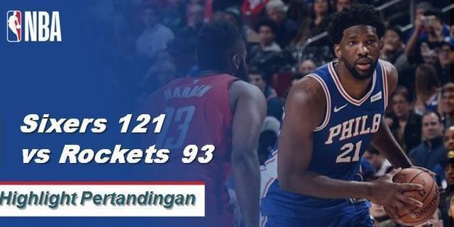 Cuplikan Hasil Pertandingan NBA : Sixers 121 vs Rockets 93