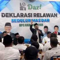 Sedulur Mas Dar Kabupaten Karanganyar mendeklarasikan dukungan kepada Sudaryono maju sebagai Calon Gubernur Jateng. (Ist).