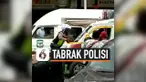 TOLAK DITERTIBKAN, ANGKOT NEKAT TABRAK POLANTAS