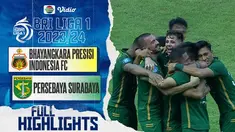 Berita video highlights pertandingan BRI Liga 1 2023/2024 pekan ketujuh, antara Bhayangkara FC melawan Persebaya Surabaya, Selasa (8/8/23). Pertandingan berakhir dengan kemenangan Persebaya 2-1.