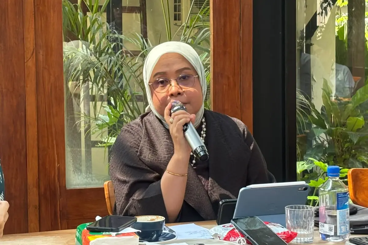 Direktur Pelindungan Warga Negara Indonesia (PWNI) Kementerian Luar Negeri RI Heni Hamidah saat bertemu awak media di Jakarta, Rabu (1/7/2026).