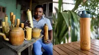 Botol minuman yang terbuat dari bambu (Sumber: whatshot.in)