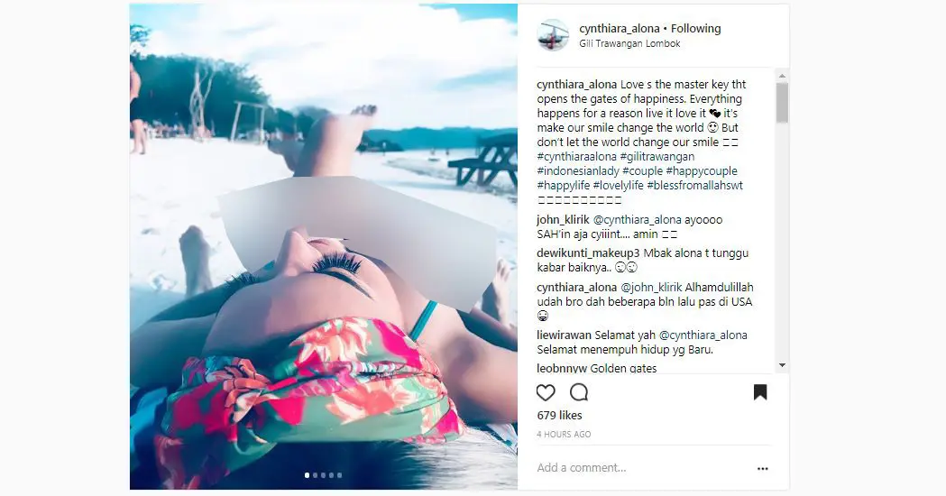 Cynthiara Alona makin berani tampil seksi [foto: instagram/cynthiara_alona]