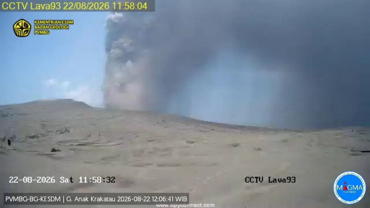 Waspada! 3 Sesar di Lampung Dipantau, Aktivitas Gunung Anak Krakatau Terus Diawasi